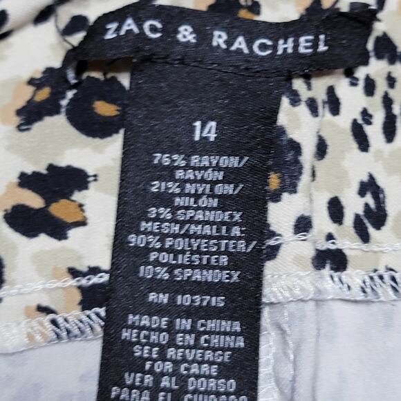 Zac & Rachel Cheetah Print Pull-On Capris - Size 14 - Picture 5 of 5